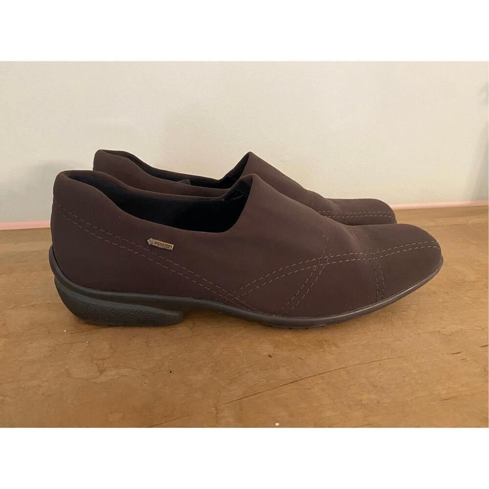 Ara 7.5 Pam slip on Gore-Tex brown air cushion dress shoes womens
